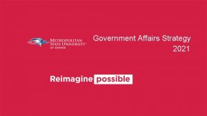 Government Affairs Strategy 2021 2021 Government Affairs Priorities