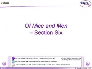 Of Mice and Men Section Six This icon