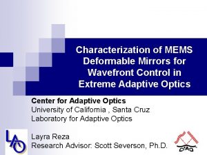 Characterization of MEMS Deformable Mirrors for Wavefront Control