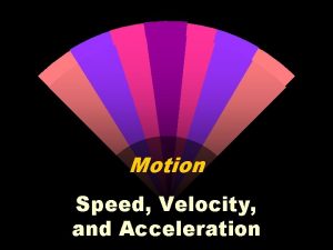 Motion Speed Velocity and Acceleration Frames of Reference