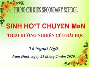 SINH HOT CHUYN MN THEO HNG NGHIN CU
