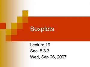 Boxplots Lecture 19 Sec 5 3 3 Wed