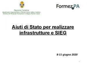 Regione Calabria Dipartimento Organizzazione e Risorse Umane Settore