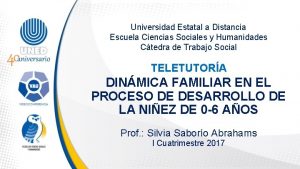 Universidad Estatal a Distancia Escuela Ciencias Sociales y