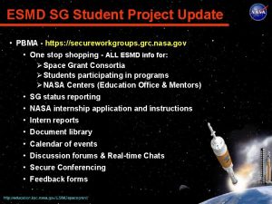 ESMD SG Student Project Update PBMA https secureworkgroups