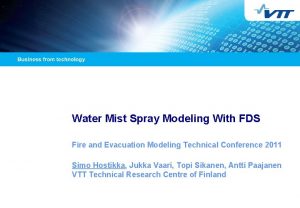 Water Mist Spray Modeling With FDS Fire and