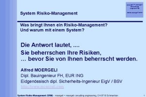 moergeli moergeli consulting engineering System RisikoManagement www moergeli