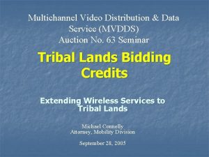 Multichannel Video Distribution Data Service MVDDS Auction No