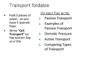 Transport foldable Directions Fold 3 pieces of paper