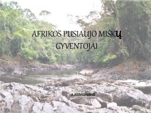 AFRIKOS PUSIAUJO MIK GYVENTOJAI A REMEIKIEN PUSIAUJO MIK