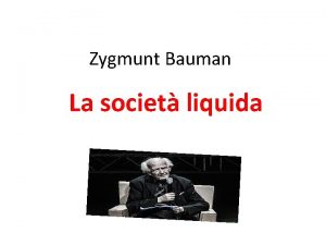Zygmunt Bauman La societ liquida Z Bauman 1925