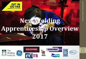 Welding Trailblazer Presentation 2017 New Welding Apprenticeship Overview