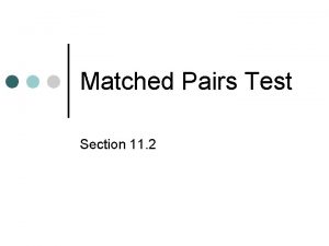 Matched Pairs Test Section 11 2 Sodoku Anyone