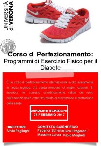 Corso di Perfezionamento Programmi di Esercizio Fisico per