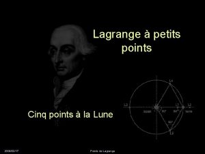 Lagrange petits points Cinq points la Lune 20090217