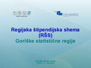 Regijska tipendijska shema RS Gorike statistine regije Posoki