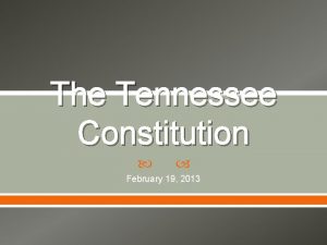 The Tennessee Constitution February 19 2013 Oh Mommy