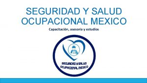 SEGURIDAD Y SALUD OCUPACIONAL MEXICO Capacitacin asesora y