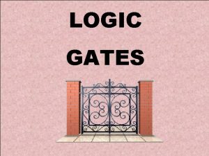 LOGIC GATES INTRODUCTION TO LOGIC GATES Boolean functions