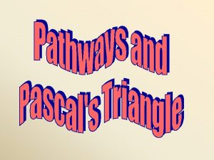 Pascals Triangle Pascals triangle is an array of