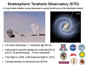 Stratospheric Terahertz Observatory STO A Long Duration Balloon