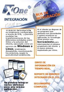 INTEGRACIN QU ES El BUS DE INTEGRACIN es