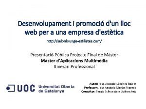 Desenvolupament i promoci dun lloc web per a