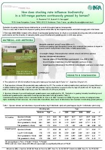 How does stocking rate influence biodiversity in a