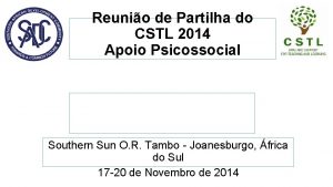 Reunio de Partilha do CSTL 2014 Apoio Psicossocial