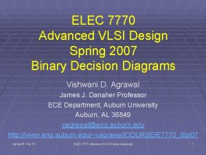 ELEC 7770 Advanced VLSI Design Spring 2007 Binary