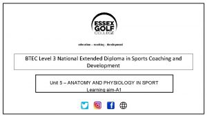 education coaching development BTEC Level 3 National Extended