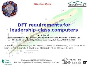 http unedf org DFT requirements for leadershipclass computers