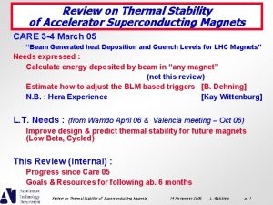 Review on Thermal Stability of Accelerator Superconducting Magnets