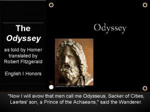 The Odyssey as told by Homer translated by