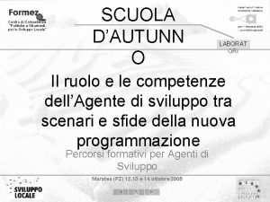 Centro di Competenza Politiche e Strumenti per lo