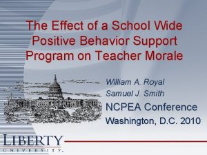 The Effect of a School Wide Positive Behavior