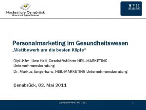 Personalmarketing gesundheitswesen