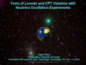 Tests of Lorentz and CPT Violation with Neutrino