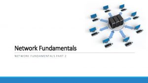 Network Fundamentals NETWOR K FUNDAMENTALS PART 2 Objectives