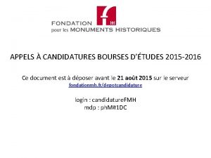 APPELS CANDIDATURES BOURSES DTUDES 2015 2016 Ce document