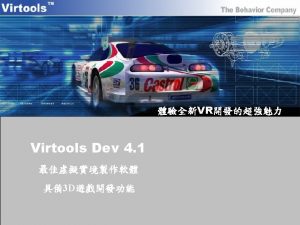 Virtools Dev Innovating Development Code Based For developers