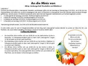 An die Minis von Altrip Limburgerhof Neuhofen und