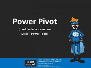 Power Pivot module de la formation Excel Power