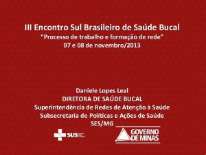 III Encontro Sul Brasileiro de Sade Bucal Processo