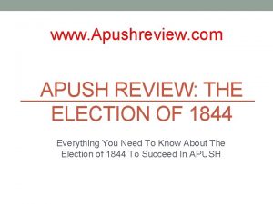 www Apushreview com APUSH REVIEW THE ELECTION OF