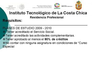 Subsecretara de Educacin Superior Tecnolgico Nacional de Mxico