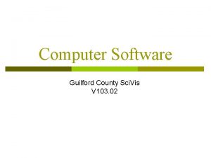 Computer Software Guilford County Sci Vis V 103