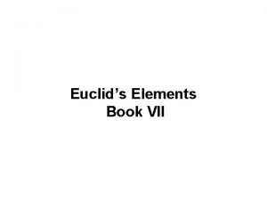 Euclids Elements Book VII Definitions VII 1 2