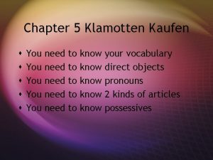 Chapter 5 Klamotten Kaufen s s s You
