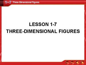 LESSON 1 7 THREEDIMENSIONAL FIGURES Note See Vocabulary